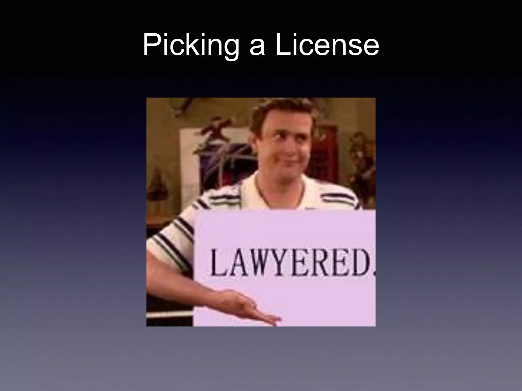 Picking a License 