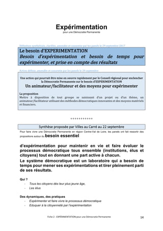Contribution des Panels pour la Démocratie en Région Centre-Val de Loire 
