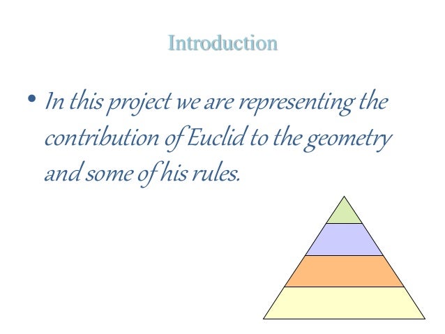 Contribution of euclid to geometry