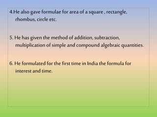 Contribution of indian Mathematician : Aryabhata. | PPTX
