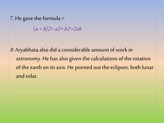 Contribution of indian Mathematician : Aryabhata. | PPTX