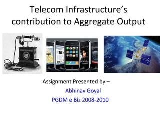 Telecom Infrastructure’s contribution to Aggregate Output ,[object Object],[object Object],[object Object]