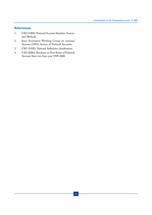 Contribution Of The Unorganised Sector To GDP