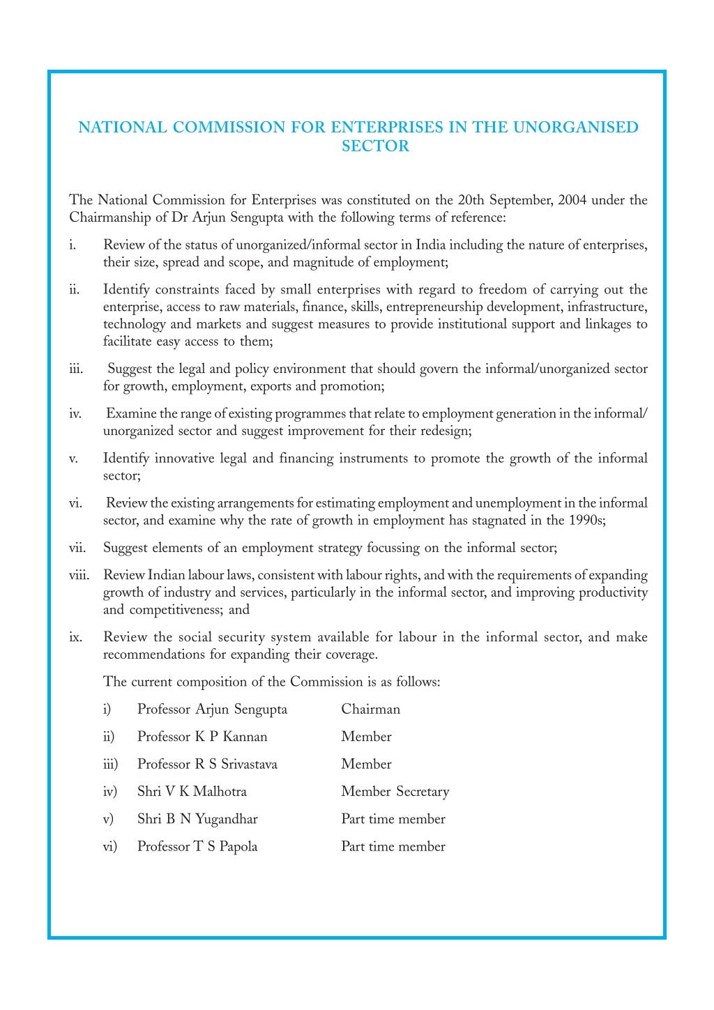Contribution Of The Unorganised Sector To GDP