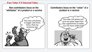 Face Value V/S Internal Value 
 