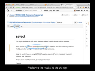 Previewing the result and the changes
 