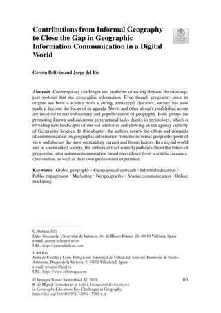 Contributions from informal geography to close the gap in geographic information communication in a digital world