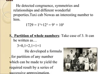 Contributions of s.ramanujan in mathematics | PPT