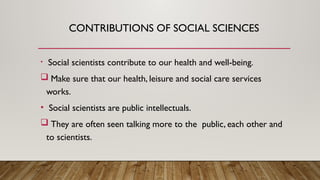 Major Contributions and Icons of Social Sciences Explored | PPTX