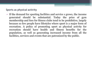 Sports Contribution Contributions of sport | PPTX