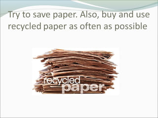 Contribution to earth