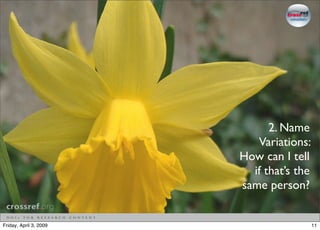 Identity and the Scholar, 2009 Allen Press Seminar, April 2009, Washington DC