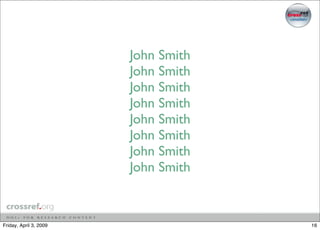 Identity and the Scholar, 2009 Allen Press Seminar, April 2009, Washington DC