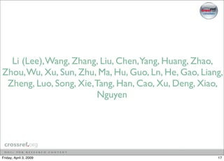 Identity and the Scholar, 2009 Allen Press Seminar, April 2009, Washington DC