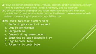 Contributor personality development unit 2 | PPTX