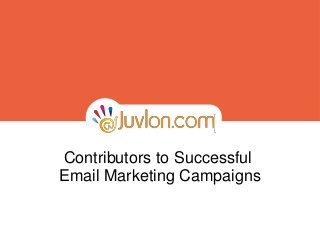 Contributors to Successful
Email Marketing Campaigns
 