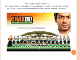 IT’S STORY ABOUT HONESTY, 
DETERMINATION,PERSEVERANCE,SINCERITY,INTEGRITY AND HUMAN SPIRIT 
TO FIGHT AND WIN AND HIS CONTRIBUTION FOR HIS NATION’S SUCCESS 
12 
 