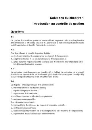 Contrôle de gestion et gestion budgétaire cours