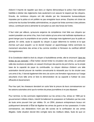 Controe des armes a feu