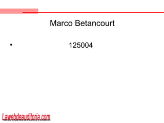 Marco Betancourt ,[object Object]