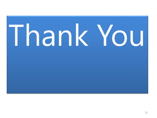 Thank You 
22 

