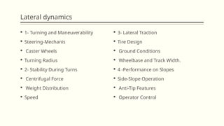controlfor mobile robot dynamic and kinamatic | PPTX