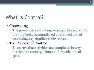 CONTROL powerpoint presentation for uplod | PPT