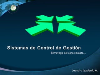 Sistemas de Control de Gestión Leandro Izquierdo A. Estrategia del conocimiento.... 