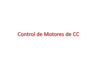 Control De Motores De Cc
