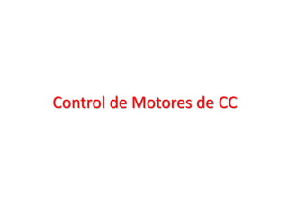 Control de Motores de CC