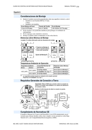 CURSO DE CONTROL DE MOTORES ELÉCTRICOS INDUSTRIALES. MANUAL TÉCNICO.
ING. MEC. ELECT. ISAÍAS CECILIO VENTURA NAVA. VERACRUZ, VER. Enero de 2008.
130
 