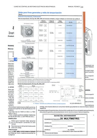 CURSO DE CONTROL DE MOTORES ELÉCTRICOS INDUSTRIALES.            MANUAL TÉCNICO. 168




                                                       20. MULTÍMETRO.




ING. MEC. ELECT. ISAÍAS CECILIO VENTURA NAVA.           VERACRUZ, VER. Enero de 2008.
 