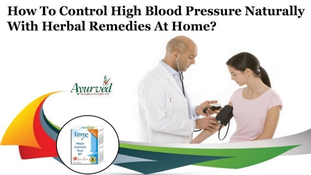 control high blood pressure naturally