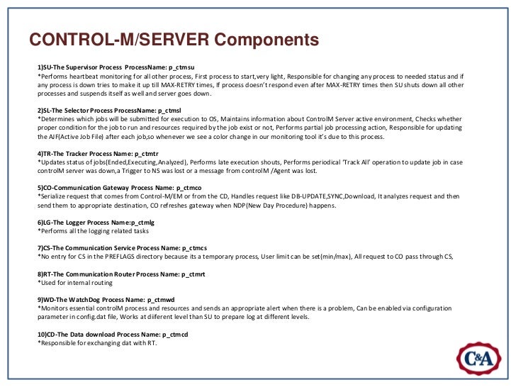 Control M 6 4 Infrastructure