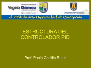 ESTRUCTURA DEL CONTROLADOR PID Prof. Paolo Castillo Rubio 