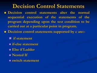control-statements, control-statements, control statement | PPT