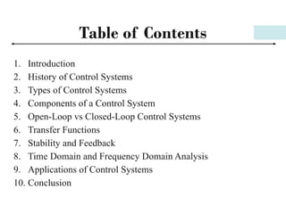 Control-system basics and time response Analysis | PPTX