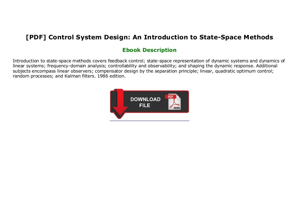 [PDF] Control System Design: An Introduction to State-Space Methods