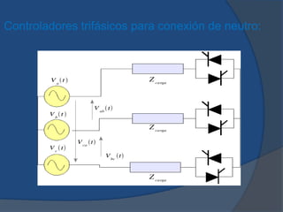 Controladores trifásicos para conexión de neutro:
 