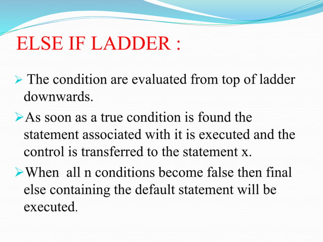 Control and conditional statements | PPTX