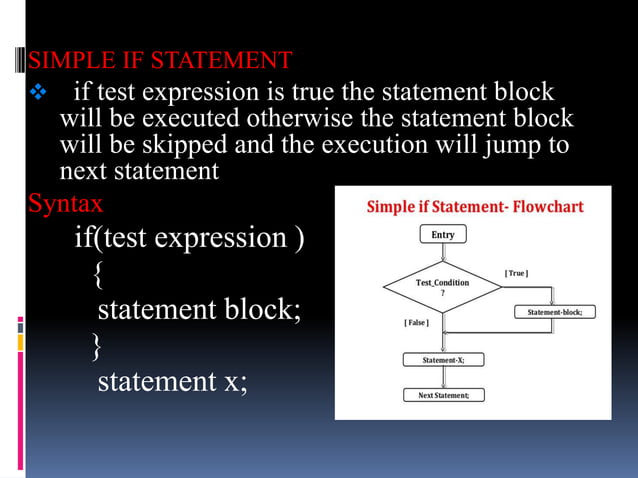 Control and conditional statements | PPTX