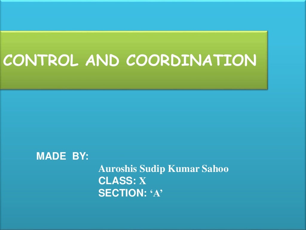 Control and coordination