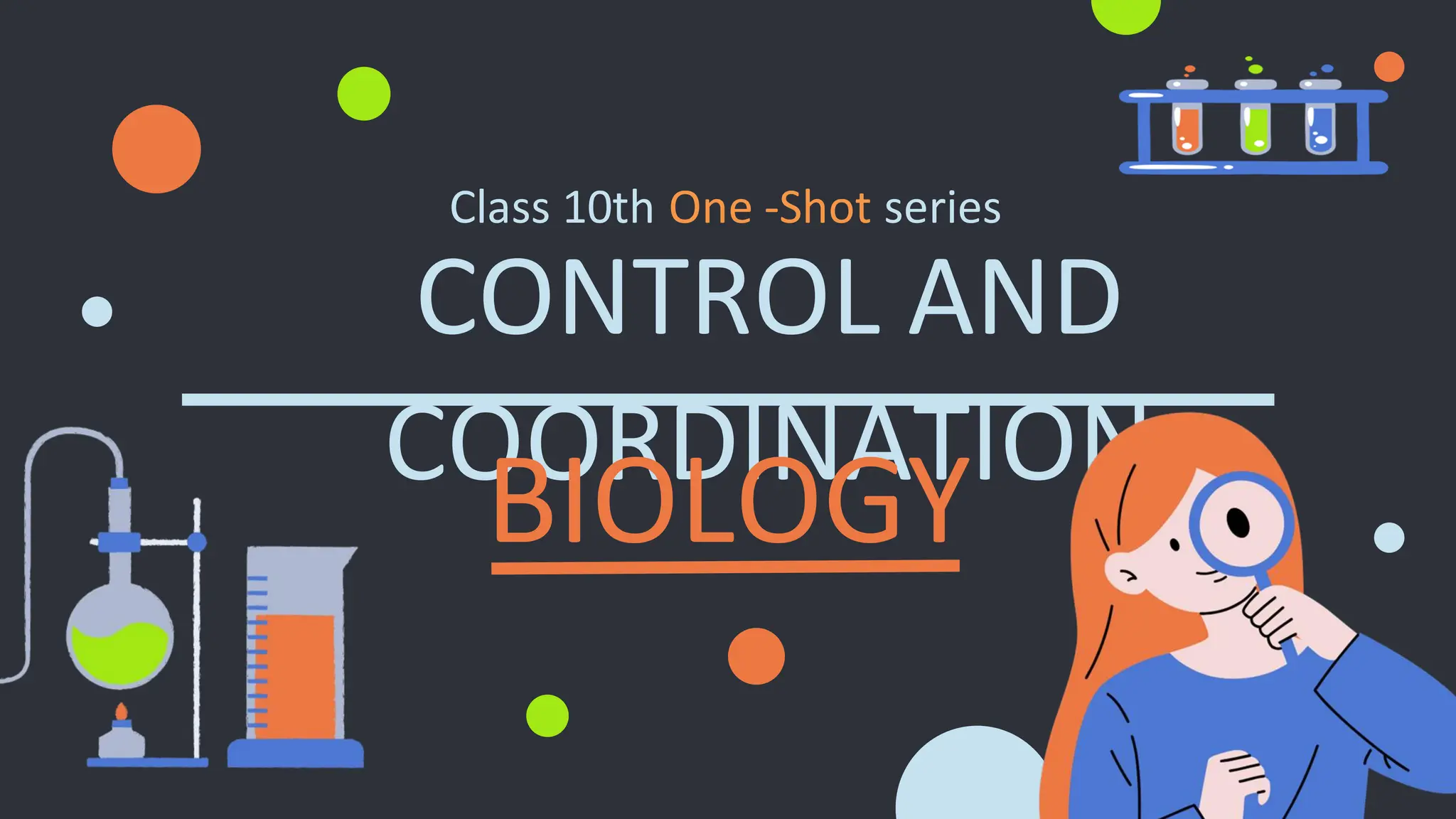 CONTROL AND
COORDINATION
BIOLOGY
Class 10th One -Shot series
 