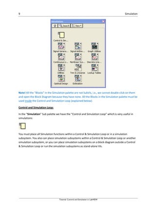 Control and simulation in lab view | PDF