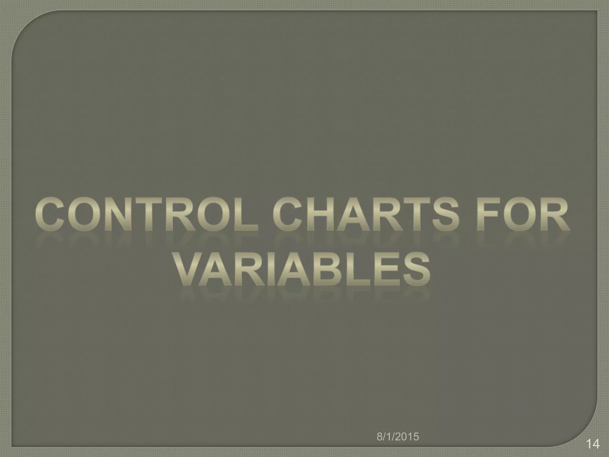 Control chart for variables