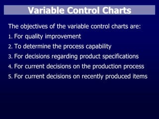 Control charts for variables | PDF