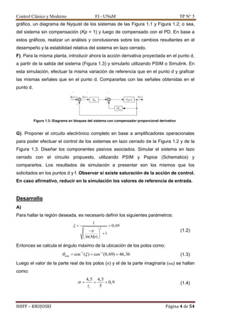 Región deseada de los polos de lazo cerrado Proyecto de controlador…