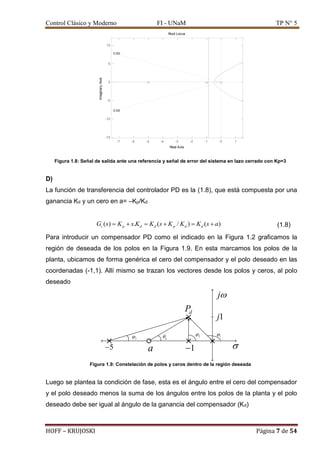 Región deseada de los polos de lazo cerrado Proyecto de controlador…