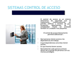 Control de Accesos de seguridad en zona de trabajo | PDF