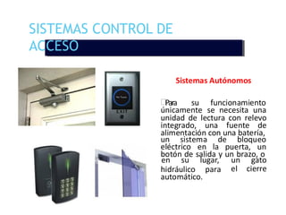 Control de Accesos de seguridad en zona de trabajo | PDF